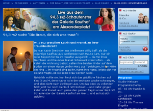 Bildschirmfoto Gewinnerpaar Bildschirmfoto Gewinnerpaar