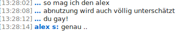 Chatlog Alex und ich